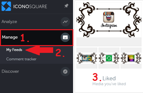 Понравившееся публикации в Инстаграме через компьютер