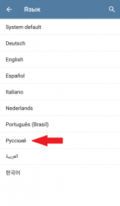 Русский язык в Telegram
